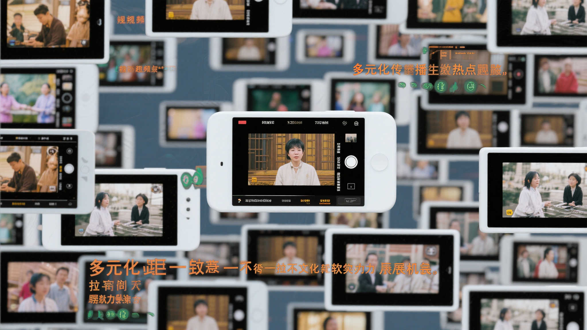 多元化传播助推热点形成：
短视频分享形式便于构筑